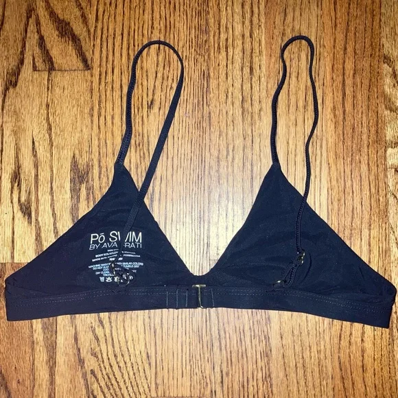 Pō SWIM Black V-Neck Bikini Top - Picture 2 of 3